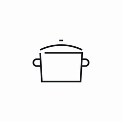 cooking pot icon sign vector