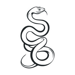 Fototapeta premium Elegant snake design for creative projects and branding needs