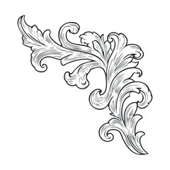 Elegant floral corner design for decorative purposes