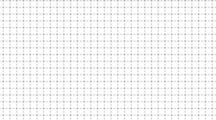 White background with geometric square grid and dotted markers leaving white space. Illustration on graph paper: template for educational, architectural and mathematical drawings.