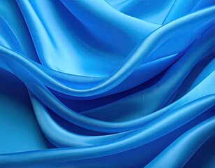 Obraz premium Close-up of flowing blue fabric