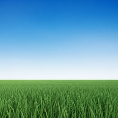 Fototapeta premium Lush Green Field Meets Sky