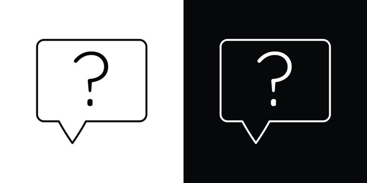 Interrogation icons graphic design vector symbols. icon Eps10.