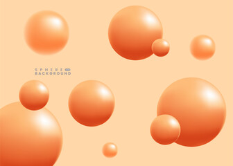 Glossy orange 3D spheres floating on a soft peach background. Bright, modern, and minimal design suitable for creative and summer-themed projects.