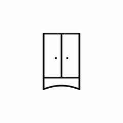 wardrobe furniture icon sign vector