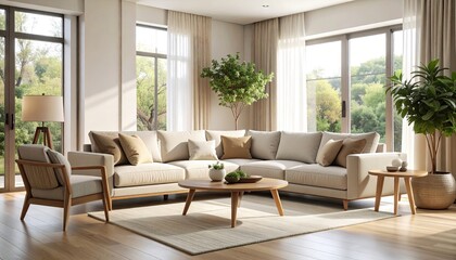 Fototapeta premium Modern living room interior (1)