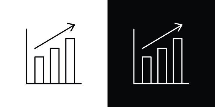 Chart histogram icons graphic design vector symbols. icon Eps10.