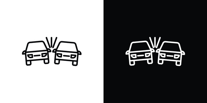 Car crash icons graphic design vector symbols. icon Eps10.