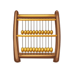 old wooden abacus isolated 