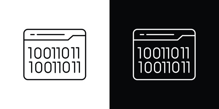 Binary code icons graphic design vector symbols. icon Eps10.