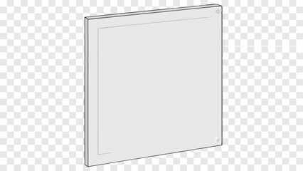 Vector Translucent rectangular glass panel with subtle design, perfect for modern decor