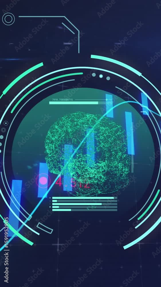 Poster animation of science data processing over diagrams
