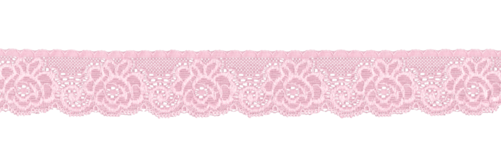 light pink lace border
