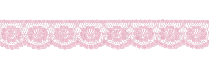 light pink lace border