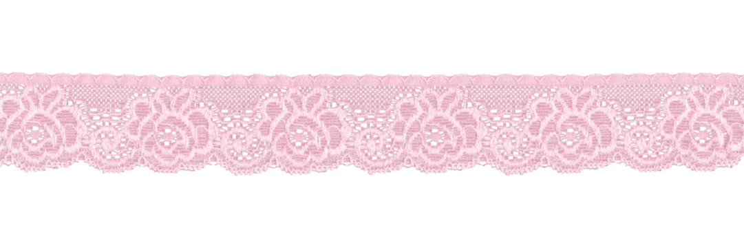 light pink lace border
