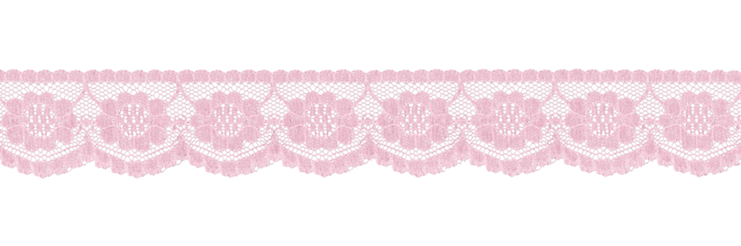 light pink lace border