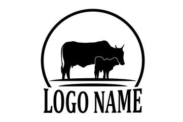 Cattle Angus Cow  Grass silhouette livestock farm