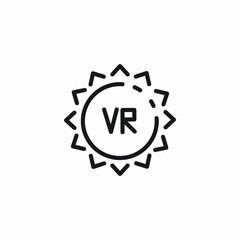 vr facility icon sign vector