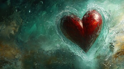 Fototapeta premium Heart Illustration in Minimalist Style