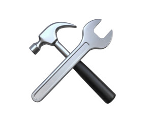 Hammer and Wrench Tools Icon Transparent PNG
