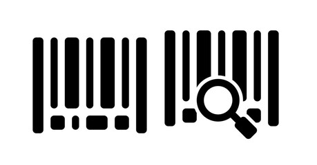 Barcode Scanning Icon:  Magnifying Glass Detailing Product Identification System