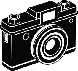 Vintage Retro Camera on Classic Background &ndash; Old Film Camera, Nostalgic Photography Equipment, Antique Style Camera Stock Image
