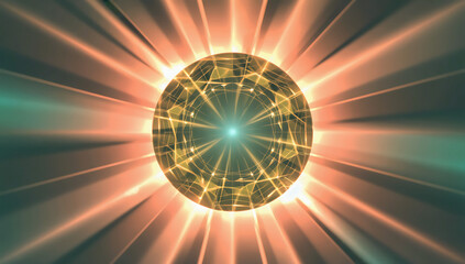 glowing abstract sun burst with digital lens flare.can your adjust the color of the light rays using adjustment layer like Gradient Selective Color, and create sunlight, optical flare