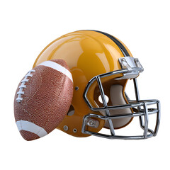 Fototapeta premium American Football Helmet and Ball Game Day Ready