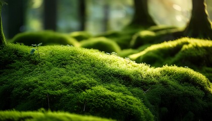 green moss covered with moss