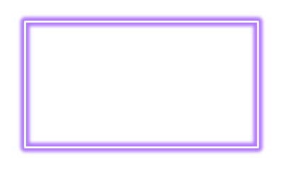 Glowing purple neon frame design element