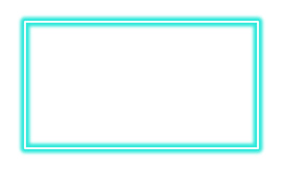 Glowing blue neon frame design element