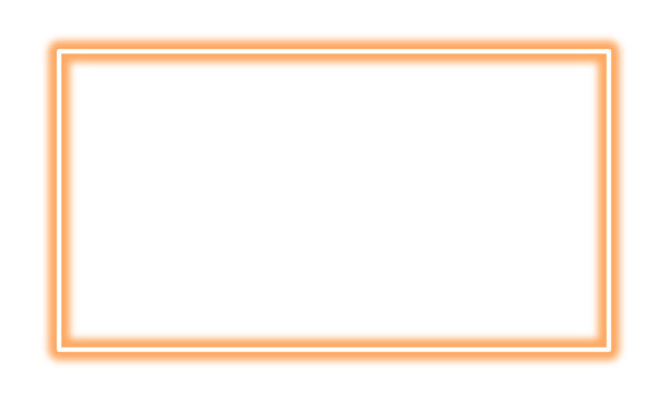 Glowing orange neon frame design element