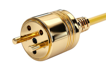 Golden Electric Plug Luxury Power Connection