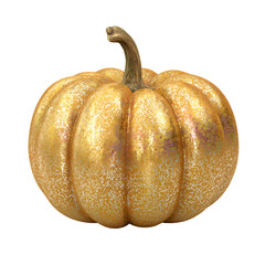 Golden Glittering Pumpkin Autumn Harvest Decoration