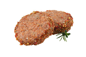 Fresh Chili Burger Filling cut out isolated transparent background