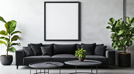Modern minimalist living room mockup (1)