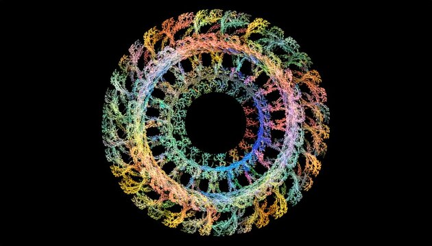 Colorful, intricate, circular design