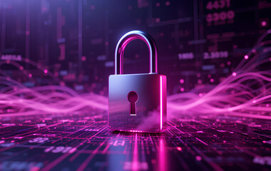 Locking Purple Digital Worlds: A Cyber Security and AI Tech Concept

