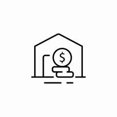 building innovation finances icon sign vector