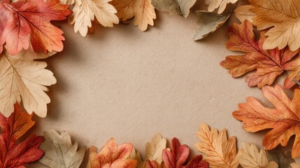 Autumn leaves arrangement nature decorative background fall aesthetic close-up seasonal inspiration