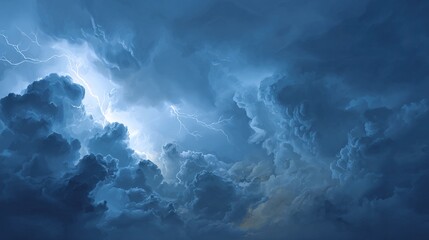 Dramatic storm clouds filled with jagged lightning (1)