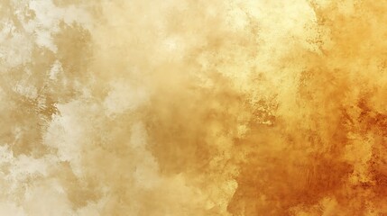 Abstract Golden Watercolor Texture Background with Grunge Effect and Flowing Paint