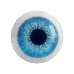 human eye with blue background