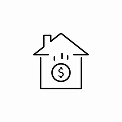 house finances icon sign vector