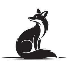 Fox Silhouette Animal Vector Art Illustration Designfox,animal,silhouette,vector,art,black,white,design,logo,icon,outline,graphic,illustration,print,poster,stencil,template,clipart,cartoon,shape,shado