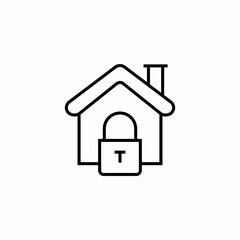 house security lock icon sign vector