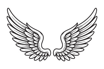 Obraz premium Majestic Wings of Freedom Artistic Feathered Design Illustration