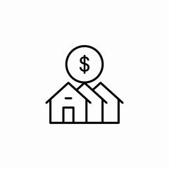 housing cost icon sign vector