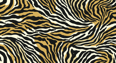 Fototapeta premium Bold black and golden brown animal print pattern for dynamic designs