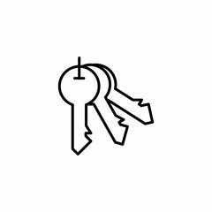 key set icon sign vector